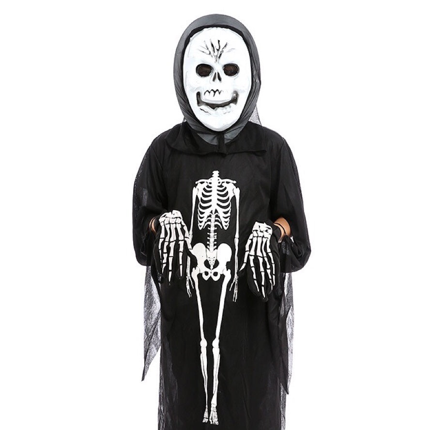 Halloween Skeleton Ghost Clothes & Gloves & Masks Sets-4