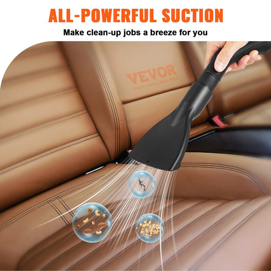 VEVOR Wet Dry Vac, 2.6 Gallon, 2.5 Peak HP, 3 in 1 Portable Shop Vacuum with Blowing Function, Attachments Storage, Perfect for Cleaning Floor, Upholstery, Gap, Car, Black/Yellow, ETL Listed-0