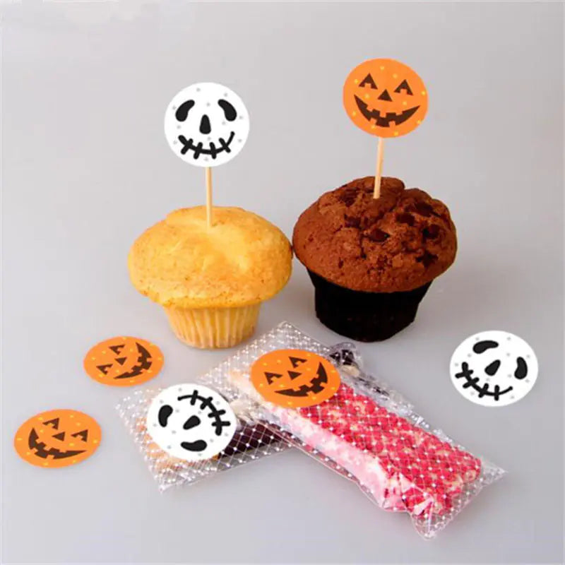Halloween Pumpkin Face Decoration Stickers (Set)