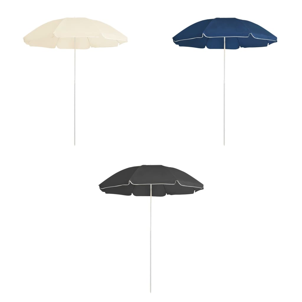 vidaXL Outdoor Parasol with Steel Pole 70.9" Sunshade Umbrella Multi Colors-5