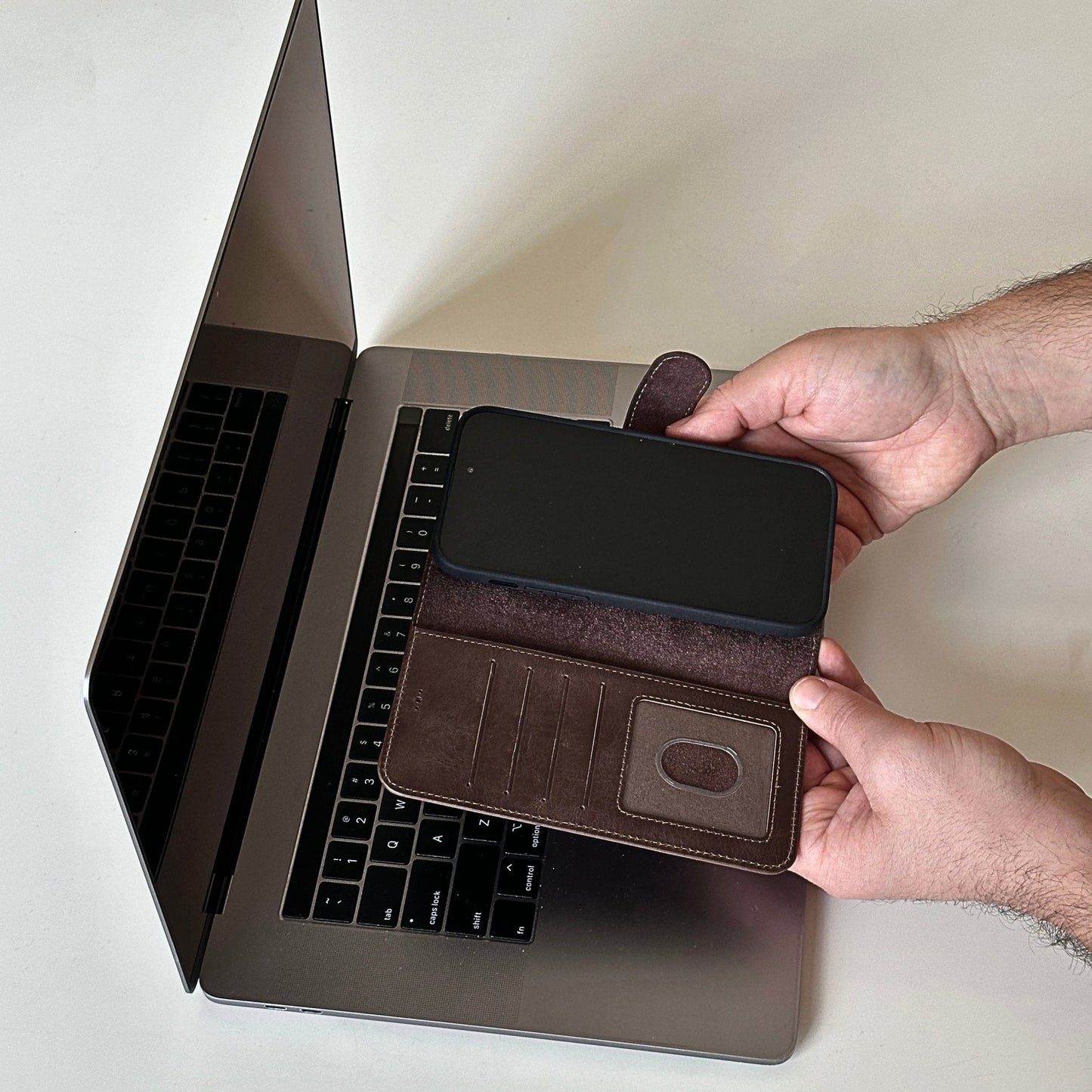 Vegas Premium Leather iPhone 15 Plus Wallet Case with MagSafe | Detachable RFID Blocking Luxury Wallet