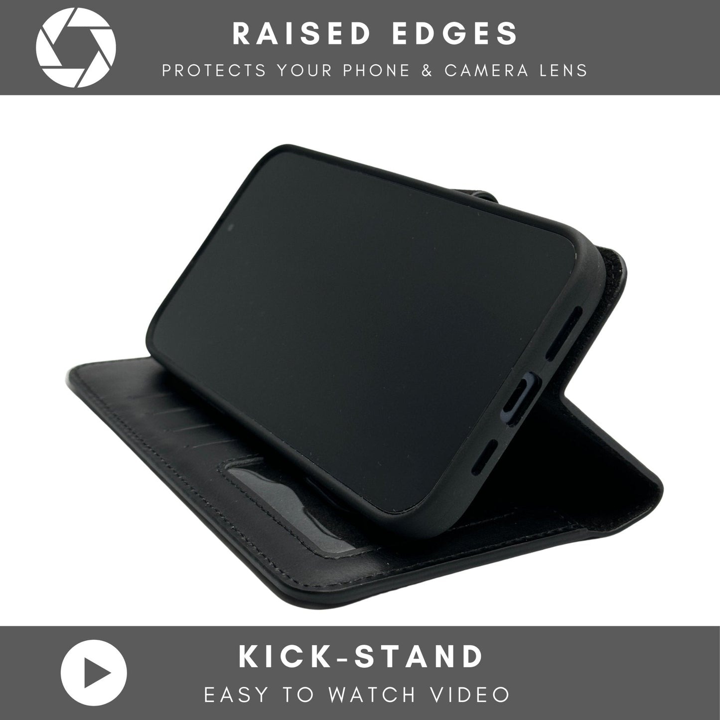 Vegas Premium Leather iPhone 15 Pro Max Wallet Case with MagSafe | Detachable RFID Blocking Luxury Wallet