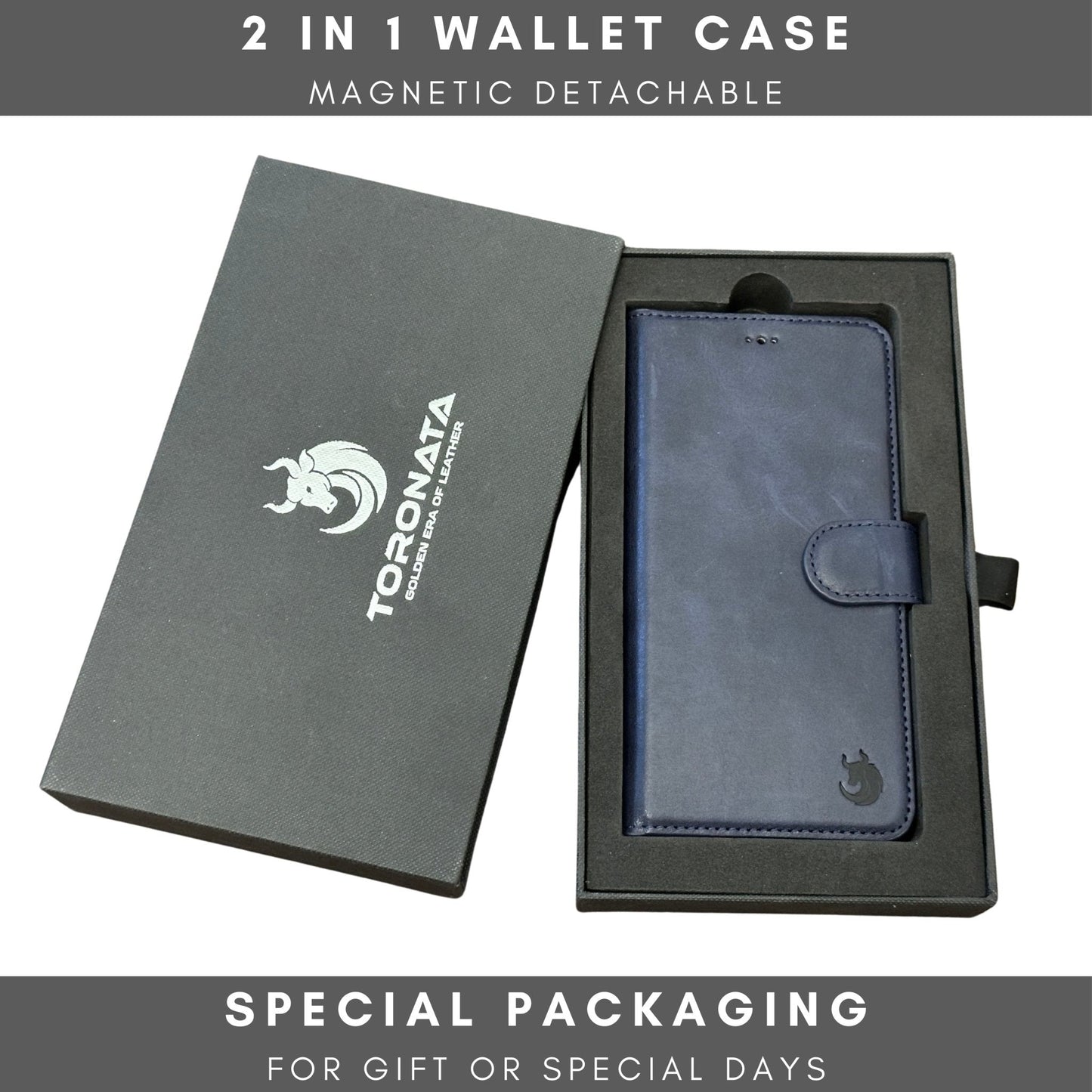 Vegas Premium Leather iPhone 15 Pro Max Wallet Case with MagSafe | Detachable RFID Blocking Luxury Wallet