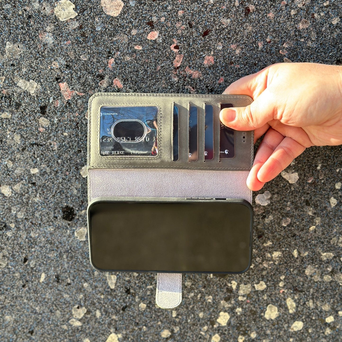 Vegas Premium Leather iPhone 15 Pro Max Wallet Case with MagSafe | Detachable RFID Blocking Luxury Wallet