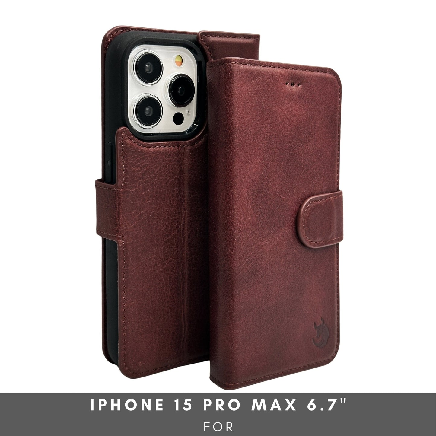 Vegas Premium Leather iPhone 15 Pro Max Wallet Case with MagSafe | Detachable RFID Blocking Luxury Wallet