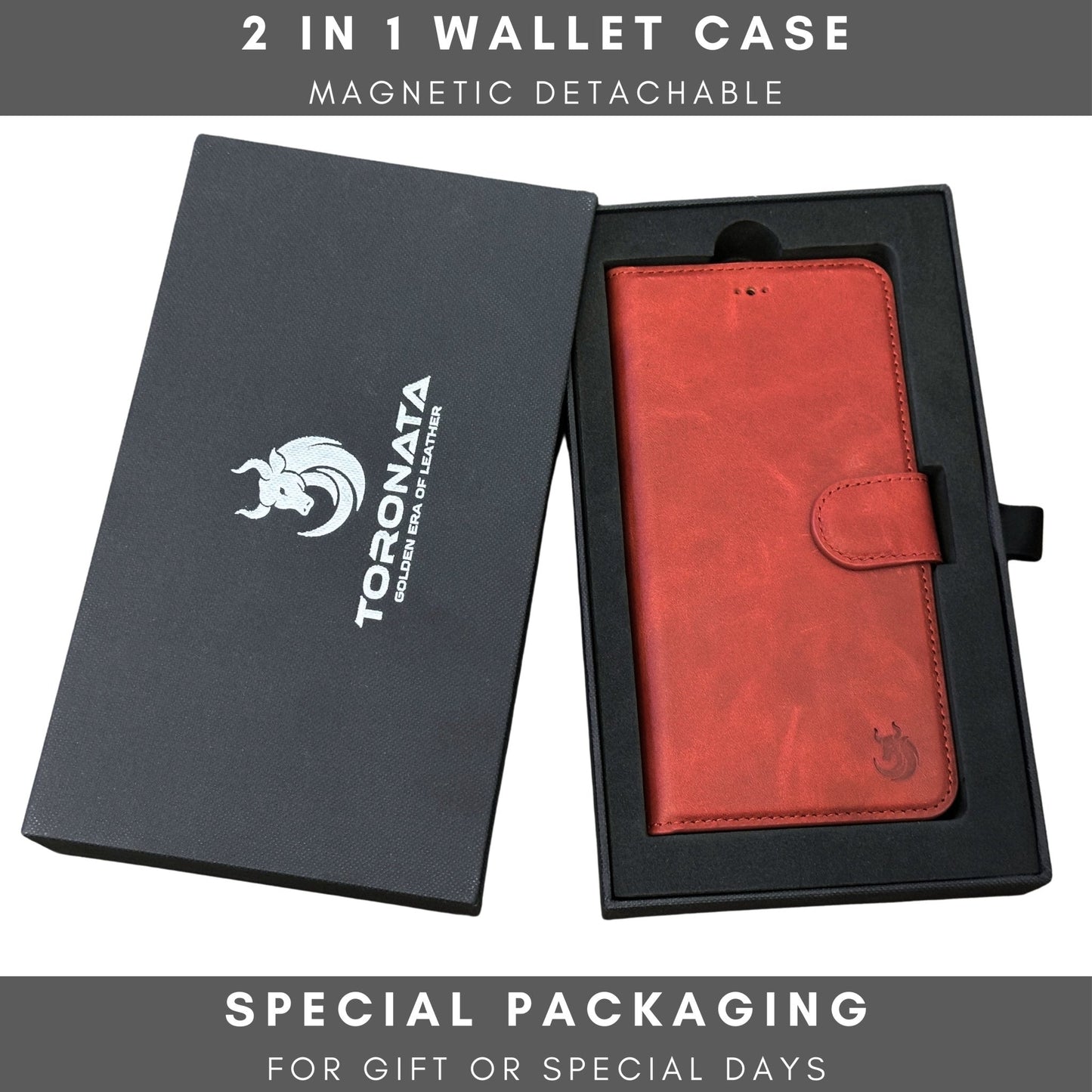 Vegas Premium Leather iPhone 15 Pro Max Wallet Case with MagSafe | Detachable RFID Blocking Luxury Wallet