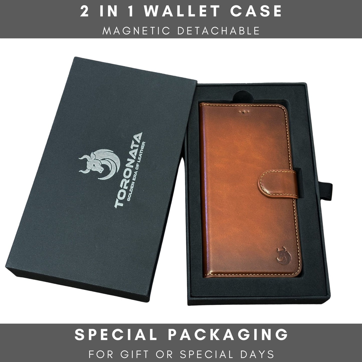 Vegas Premium Leather iPhone 15 Pro Max Wallet Case with MagSafe | Detachable RFID Blocking Luxury Wallet