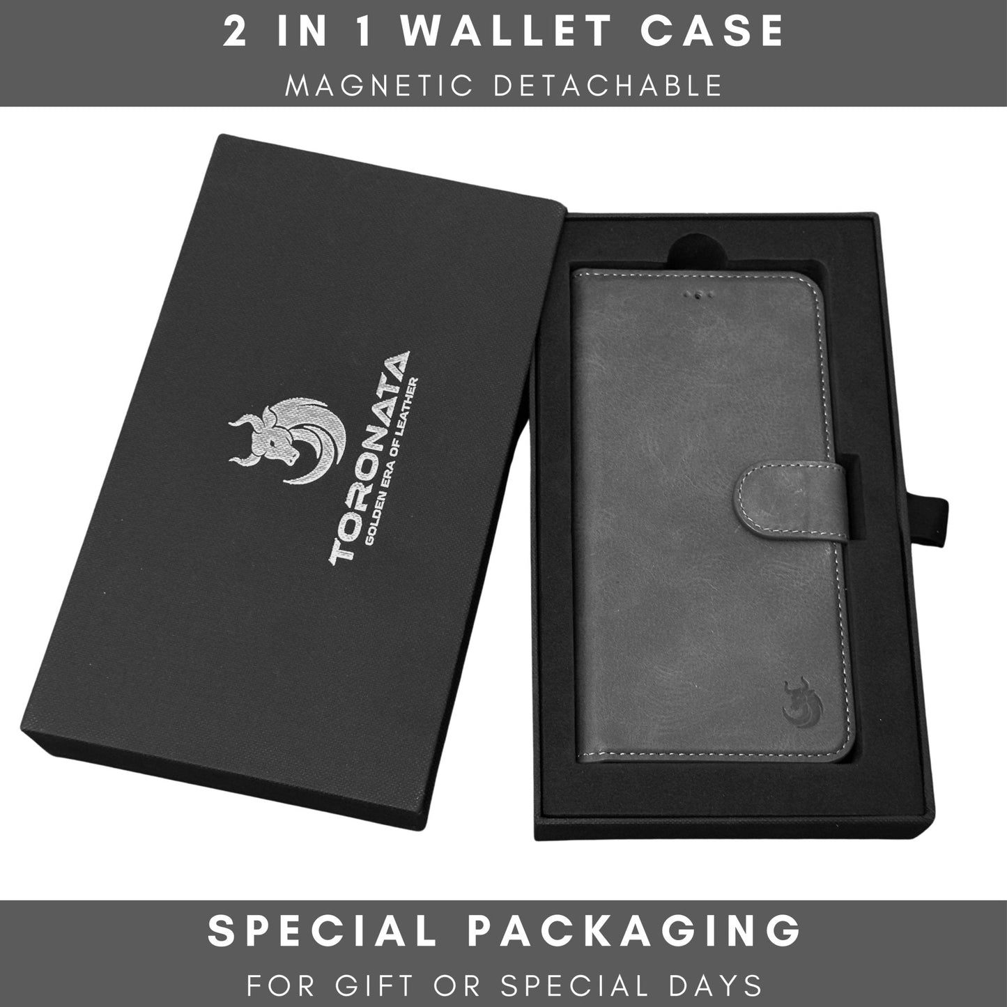 Vegas Premium Leather iPhone 15 Pro Wallet Case with MagSafe | Detachable RFID Blocking Luxury Wallet