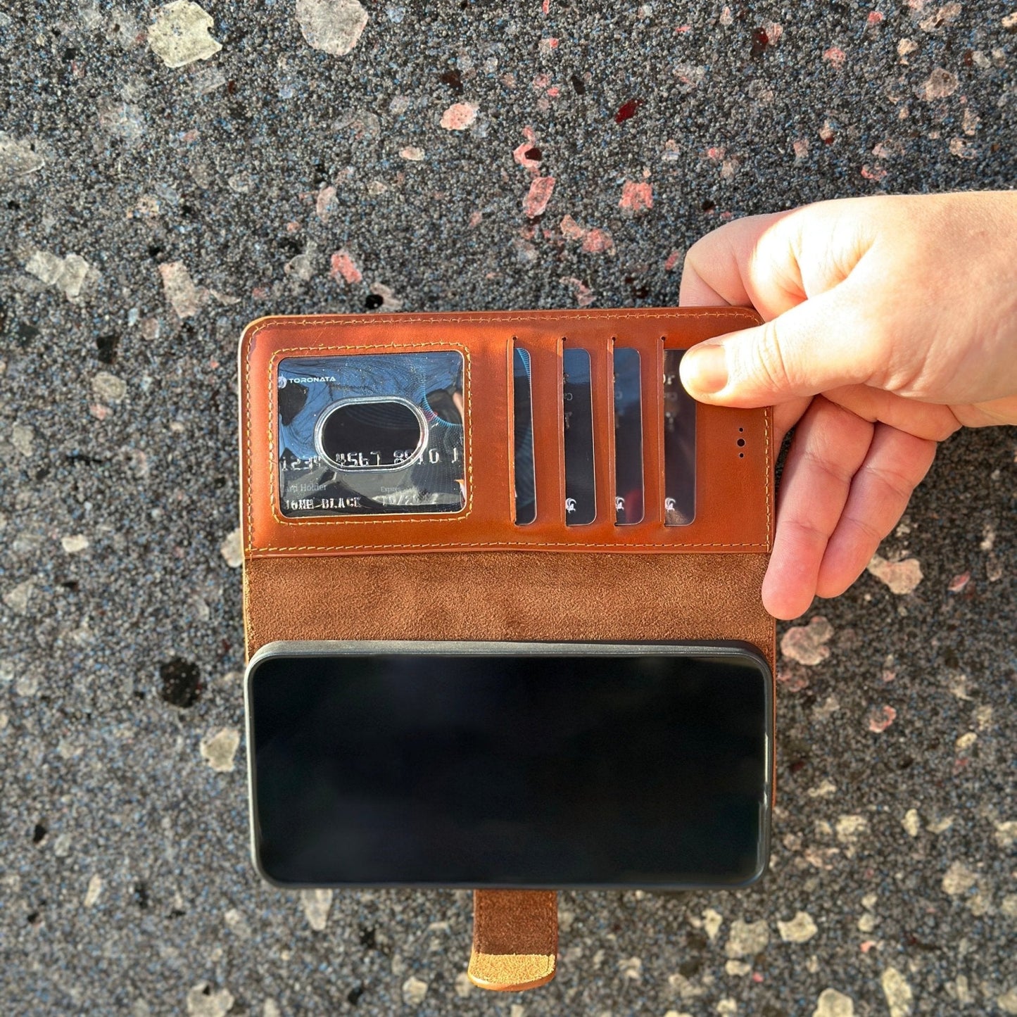 Vegas Premium Leather iPhone 15 Pro Wallet Case with MagSafe | Detachable RFID Blocking Luxury Wallet