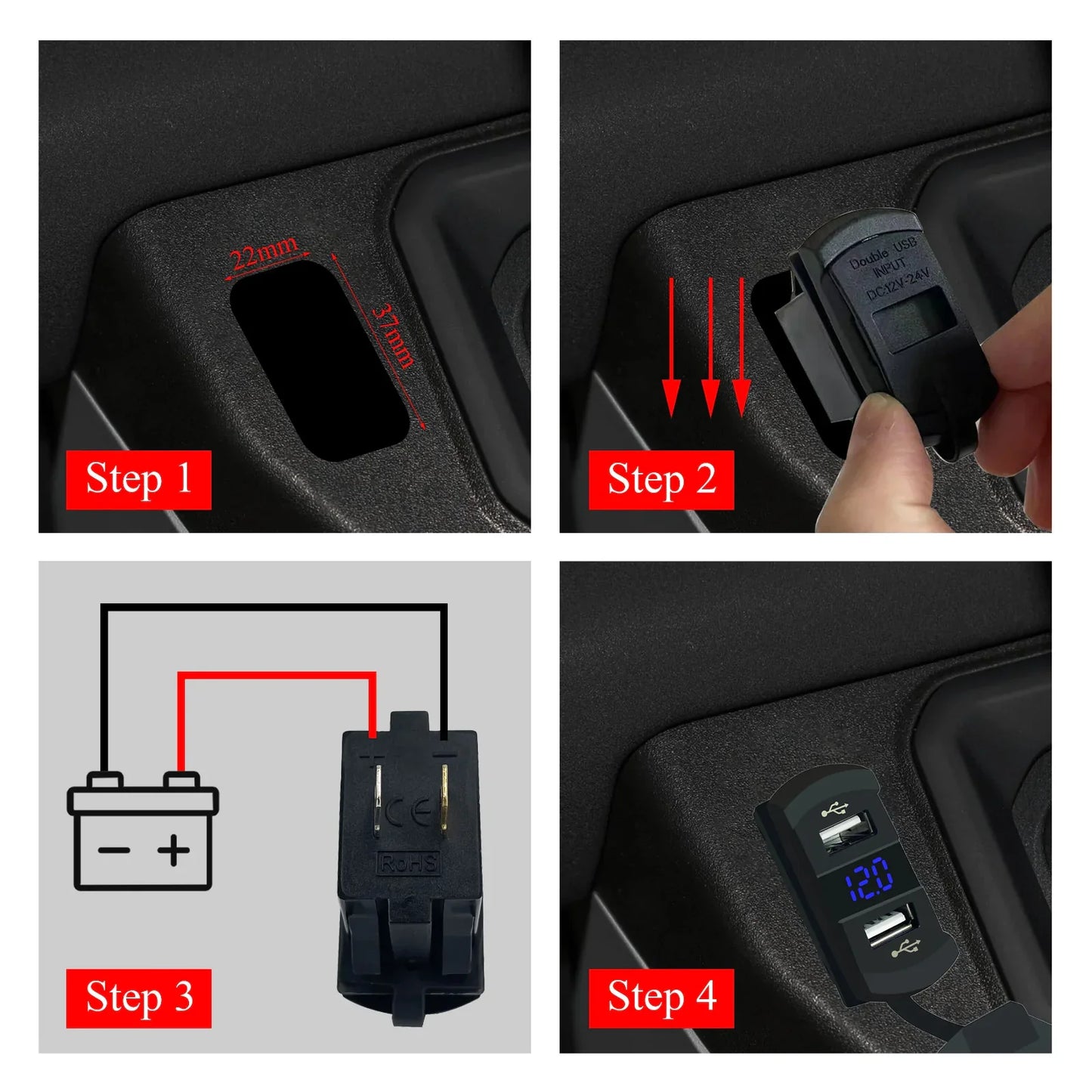12v-dual-usb-charger-socket-led-voltage-voltmeter-rocker-switch-panel-car-boat
