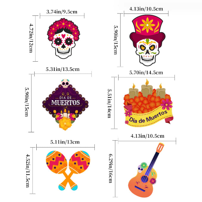 Halloween Skeleton Flag Spiral Hanging Decoration