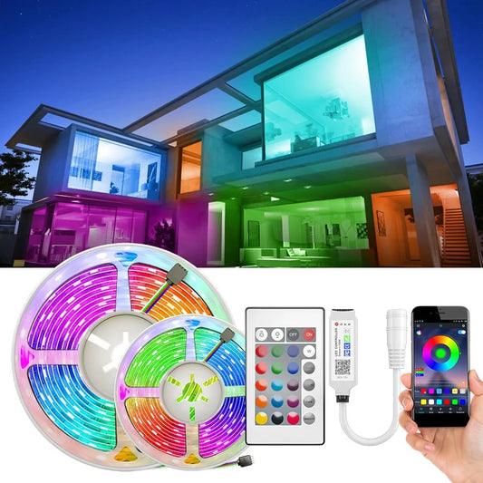 15M RGB LED Strip Light Kit: 5050 SMD 2835, Waterproof, DC 12V