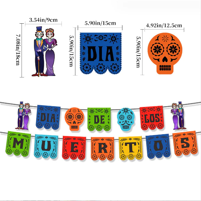 Halloween Skeleton Flag Spiral Hanging Decoration